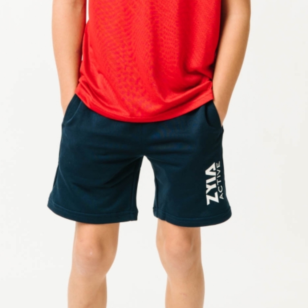 Ziya Active Boy's Navy Jogger Shorts - (Sz 12 -14)